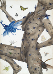 The woman who works the insect