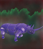 Graphics the level fantasy robot animal which is done