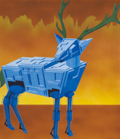 Graphics the level fantasy robot animal which is done