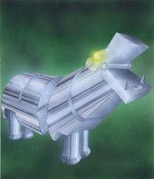 Graphics the level fantasy robot animal which is done